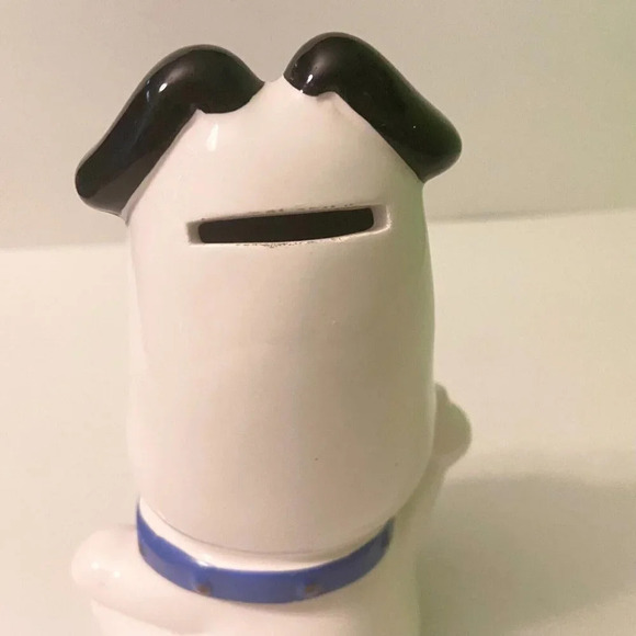 Vintage Ceramic Dog Coin Bank Victor Musical  Industries Inc 6.5 Inch Figurine - Picture 12 of 16